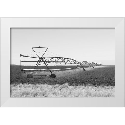 New Mexico border in Hudspeth County-Texas White Modern Wood Framed Art Print by Highsmith, Carol