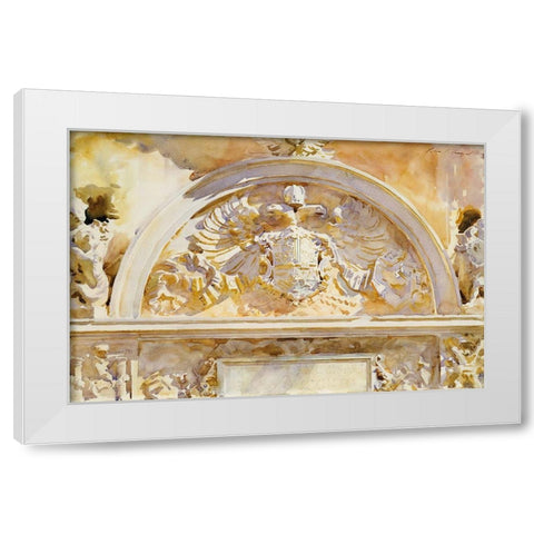 Escutcheon of Charles V of Spain White Modern Wood Framed Art Print by Sargent, John Singer