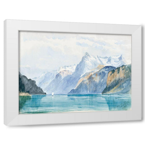 Bay of Uri-Brunnen from Switzerland White Modern Wood Framed Art Print by Sargent, John Singer