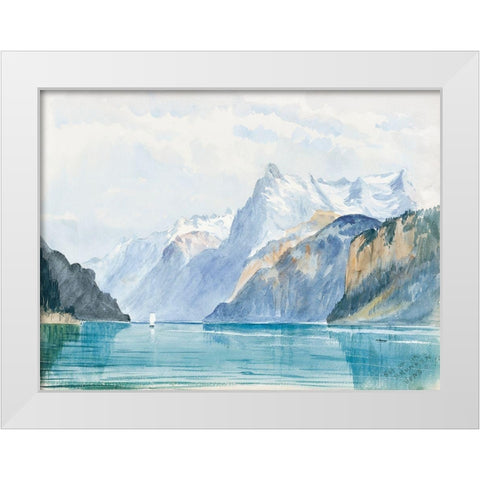 Bay of Uri-Brunnen from Switzerland White Modern Wood Framed Art Print by Sargent, John Singer