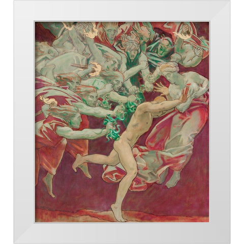 Orestes and the Furies White Modern Wood Framed Art Print by Sargent, John Singer