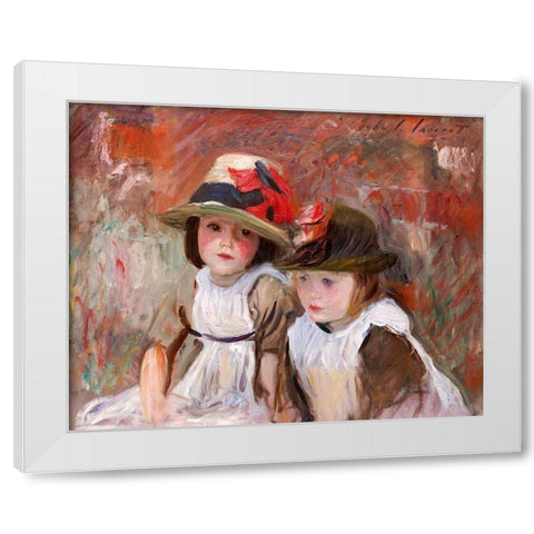 Village Children White Modern Wood Framed Art Print by Sargent, John Singer
