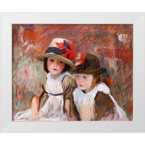 Village Children White Modern Wood Framed Art Print by Sargent, John Singer
