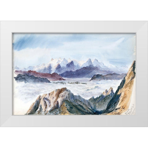Iselle from Mount Pilatus from Splendid Mountain Watercolours Sketchbook White Modern Wood Framed Art Print by Sargent, John Singer