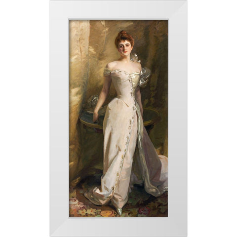 Portrait of Lisa Colt Curtis White Modern Wood Framed Art Print by Sargent, John Singer