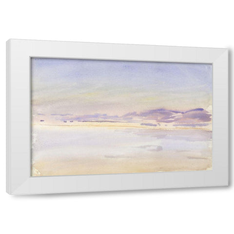 Sunset at Sea White Modern Wood Framed Art Print by Sargent, John Singer