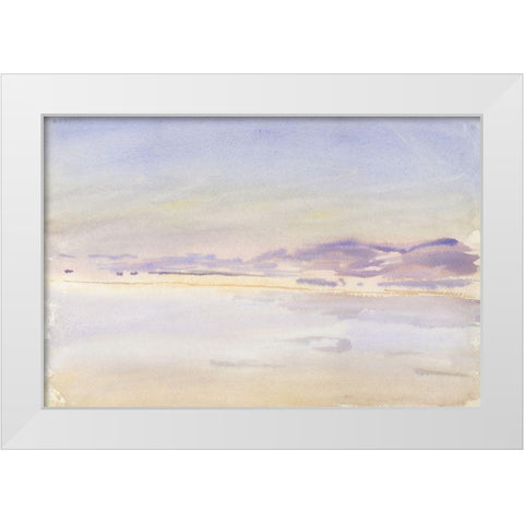 Sunset at Sea White Modern Wood Framed Art Print by Sargent, John Singer