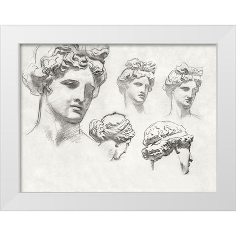 Studies for Apollo and the Muses White Modern Wood Framed Art Print by Sargent, John Singer