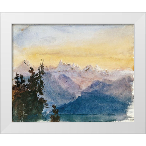 View from Mount Pilatus White Modern Wood Framed Art Print by Sargent, John Singer