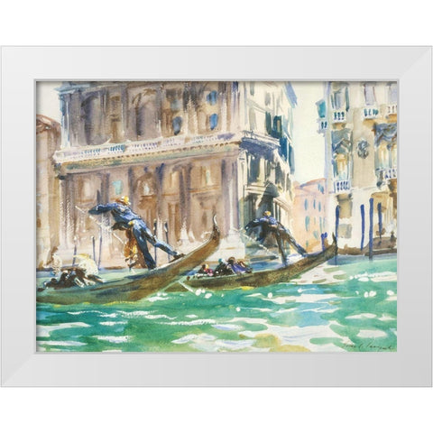 View of Venice White Modern Wood Framed Art Print by Sargent, John Singer