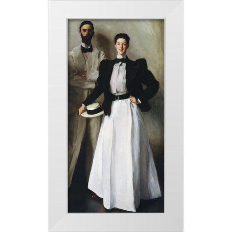 Mr. and Mrs. I. N. Phelps Stokes White Modern Wood Framed Art Print by Sargent, John Singer
