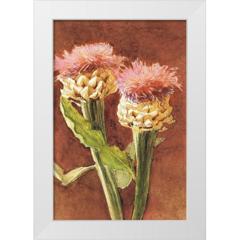 Thistle White Modern Wood Framed Art Print by Sargent, John Singer