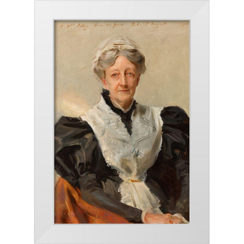 Mary Eliza Mead White Modern Wood Framed Art Print by Sargent, John Singer