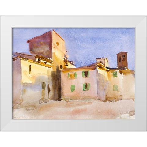 Borgo San Lorenzo White Modern Wood Framed Art Print by Sargent, John Singer