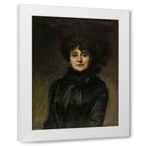 Portrait de Madame Allouard-Jouan White Modern Wood Framed Art Print by Sargent, John Singer