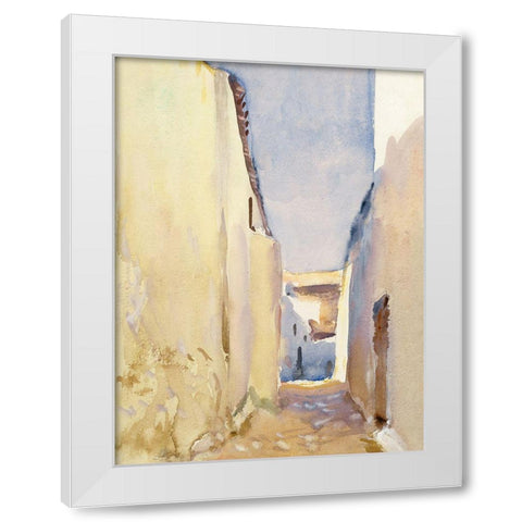 Tangier White Modern Wood Framed Art Print by Sargent, John Singer