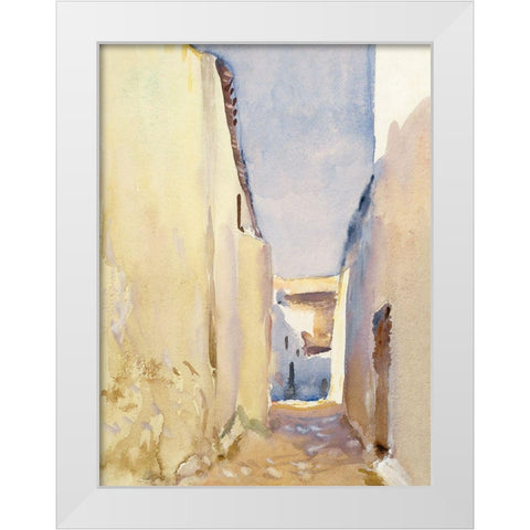 Tangier White Modern Wood Framed Art Print by Sargent, John Singer