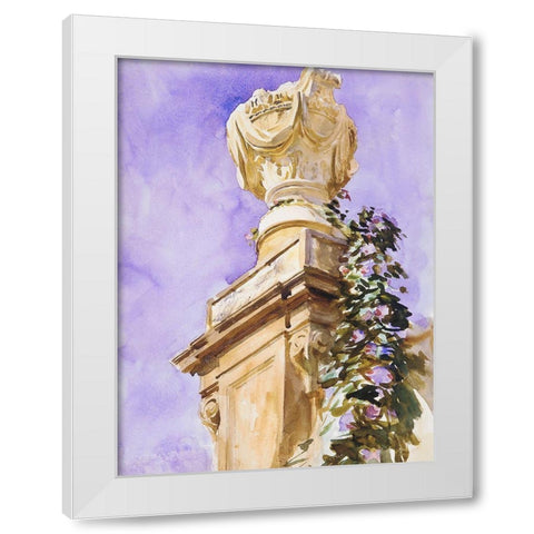 Garden near Lucca White Modern Wood Framed Art Print by Sargent, John Singer