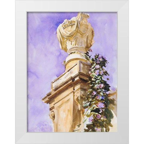 Garden near Lucca White Modern Wood Framed Art Print by Sargent, John Singer