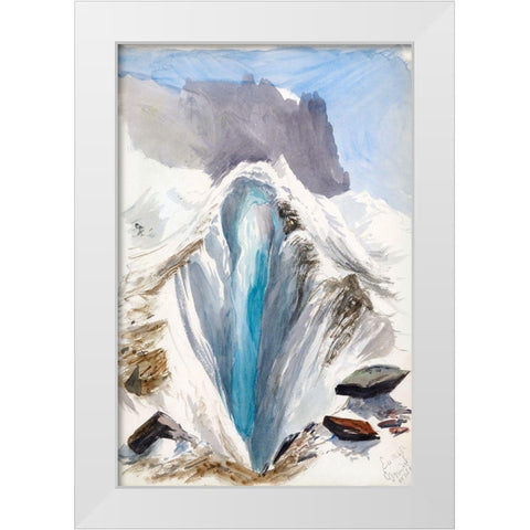 Eismeer-Grindelwald White Modern Wood Framed Art Print by Sargent, John Singer