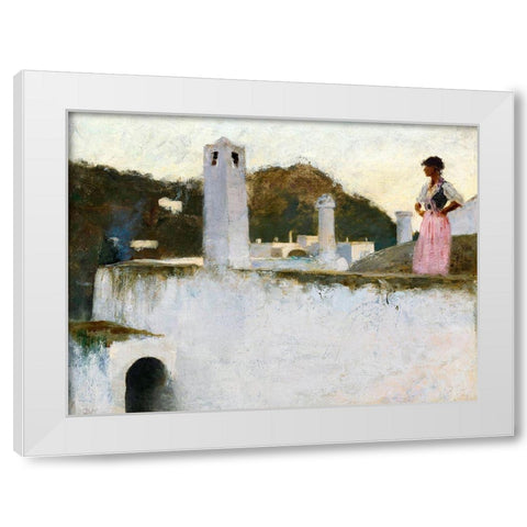 View of Capri White Modern Wood Framed Art Print by Sargent, John Singer