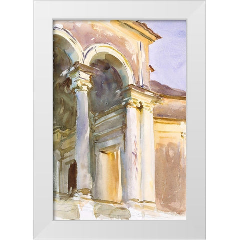 Loggia-Villa Giulia-Rome White Modern Wood Framed Art Print by Sargent, John Singer