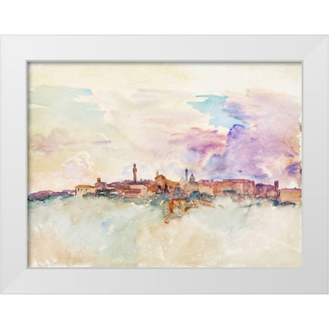 Siena White Modern Wood Framed Art Print by Sargent, John Singer
