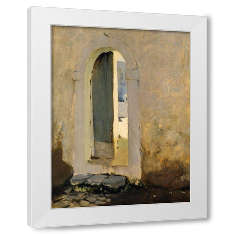 Open Doorway-Morocco White Modern Wood Framed Art Print by Sargent, John Singer