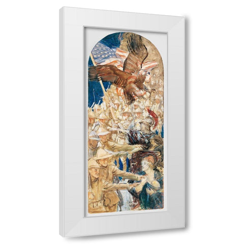 Study for The Coming of the Americans White Modern Wood Framed Art Print by Sargent, John Singer