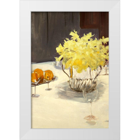 Still Life with Daffodils White Modern Wood Framed Art Print by Sargent, John Singer