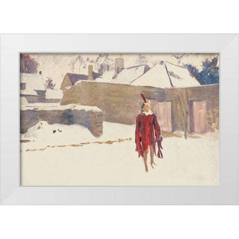 Mannikin in the Snow White Modern Wood Framed Art Print by Sargent, John Singer
