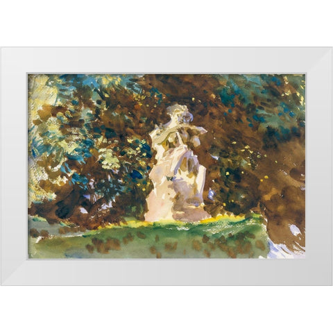 Boboli Garden-Florence White Modern Wood Framed Art Print by Sargent, John Singer