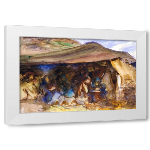 Bedouin Tent White Modern Wood Framed Art Print by Sargent, John Singer