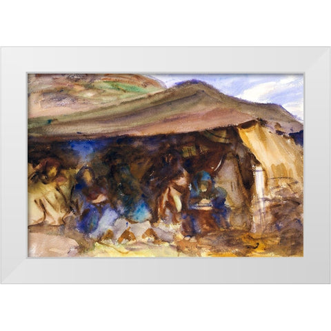 Bedouin Tent White Modern Wood Framed Art Print by Sargent, John Singer