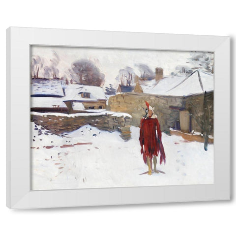Mannikin in the Snow White Modern Wood Framed Art Print by Sargent, John Singer