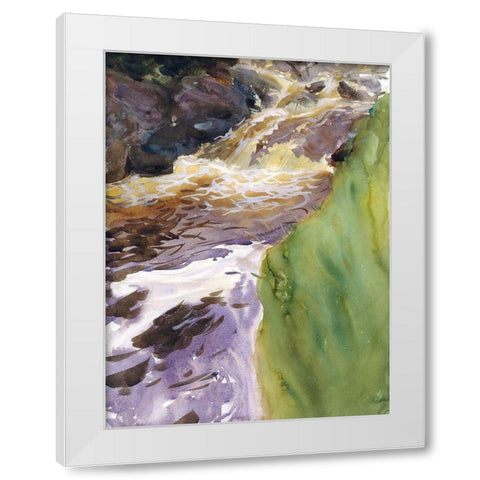 Rushing Water White Modern Wood Framed Art Print by Sargent, John Singer
