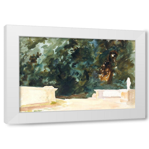 Terrace and Gardens White Modern Wood Framed Art Print by Sargent, John Singer