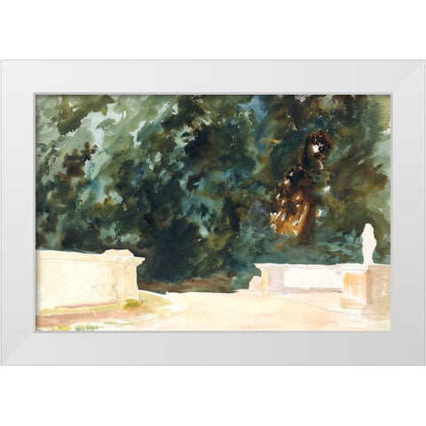 Terrace and Gardens White Modern Wood Framed Art Print by Sargent, John Singer