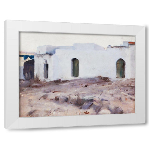 Moorish Buildings on a Cloudy Day White Modern Wood Framed Art Print by Sargent, John Singer