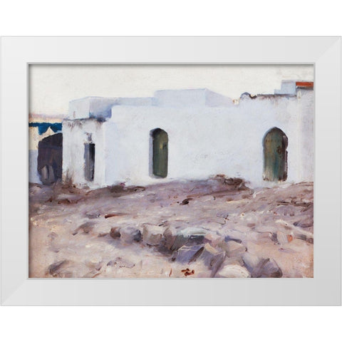 Moorish Buildings on a Cloudy Day White Modern Wood Framed Art Print by Sargent, John Singer