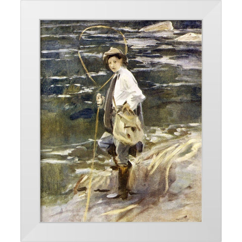 Angling in British Art Through Five Centuries White Modern Wood Framed Art Print by Sargent, John Singer