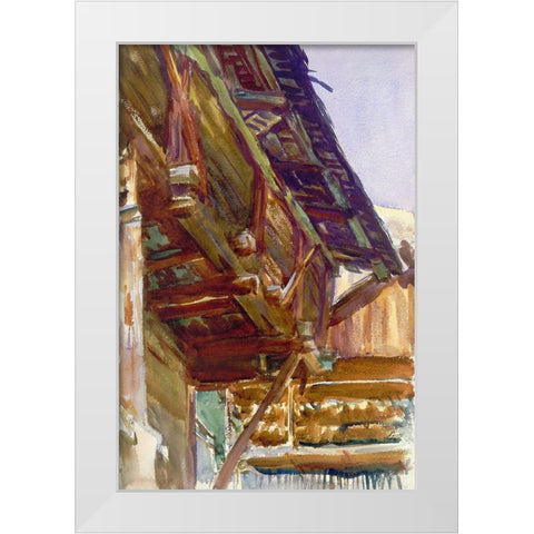 ChaletÂ  White Modern Wood Framed Art Print by Sargent, John Singer