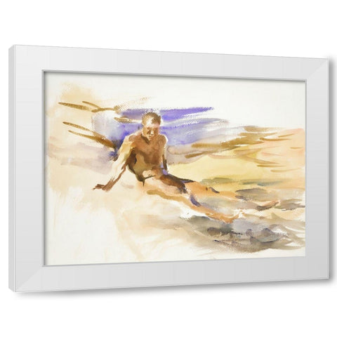 Bather-Florida White Modern Wood Framed Art Print by Sargent, John Singer