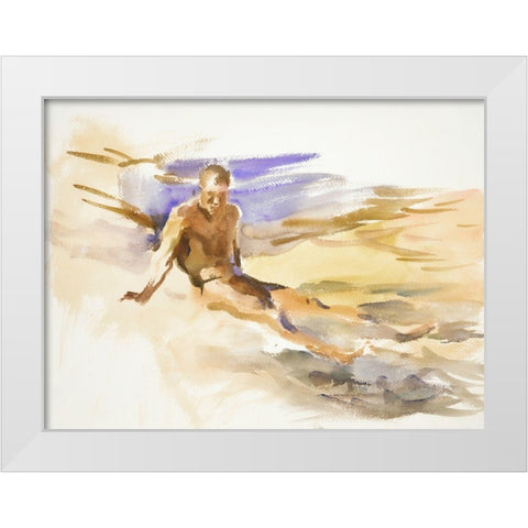 Bather-Florida White Modern Wood Framed Art Print by Sargent, John Singer