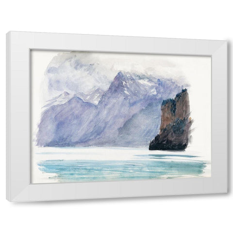Mountain Lake from Switzerland White Modern Wood Framed Art Print by Sargent, John Singer