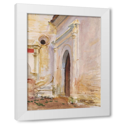 Arched Doorway White Modern Wood Framed Art Print by Sargent, John Singer