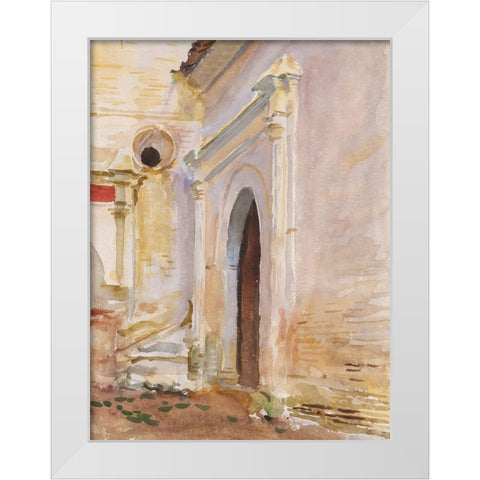 Arched Doorway White Modern Wood Framed Art Print by Sargent, John Singer