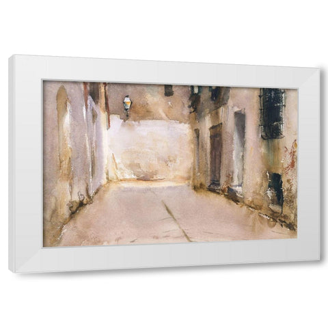 Venice White Modern Wood Framed Art Print by Sargent, John Singer