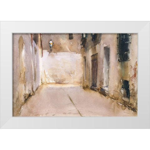 Venice White Modern Wood Framed Art Print by Sargent, John Singer