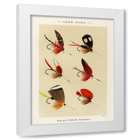 Lake Fishing Flies I from Favorite Flies and Their Histories White Modern Wood Framed Art Print by Marbury, Mary Orvis